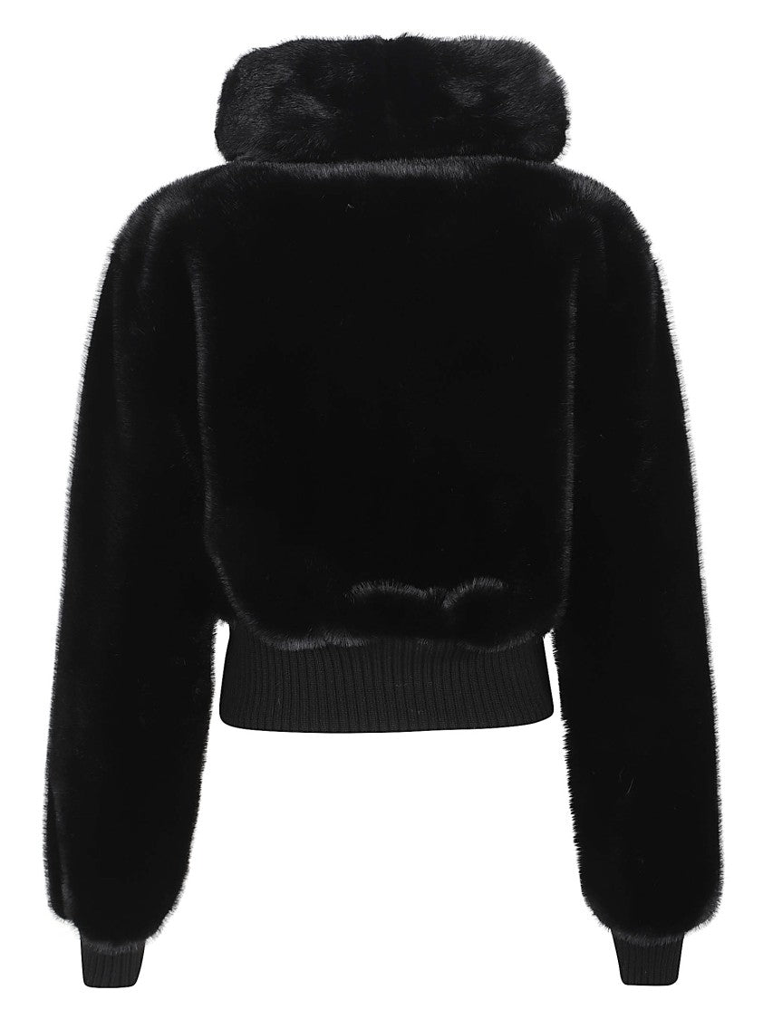 Pinko Bagels Faux Fur Bomber Jacket