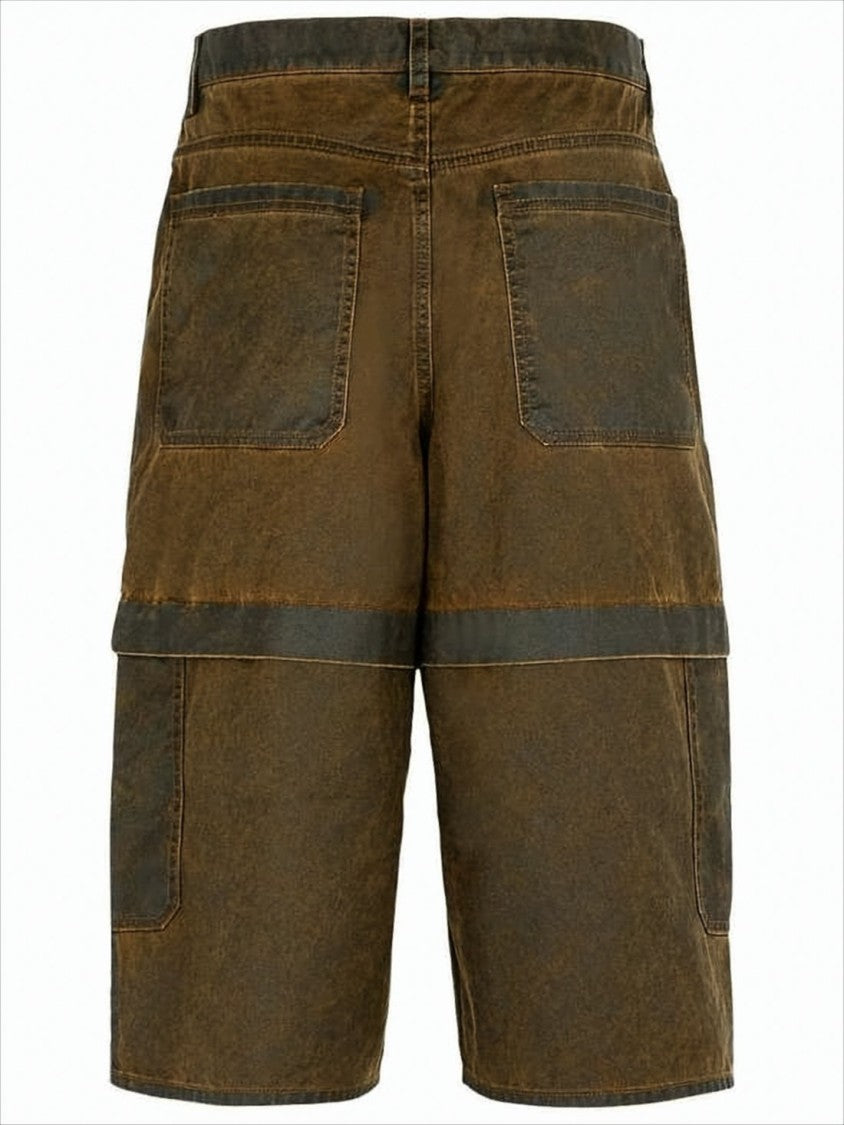 Acne Studios Rugged Brown Shorts With Cargo Pockets