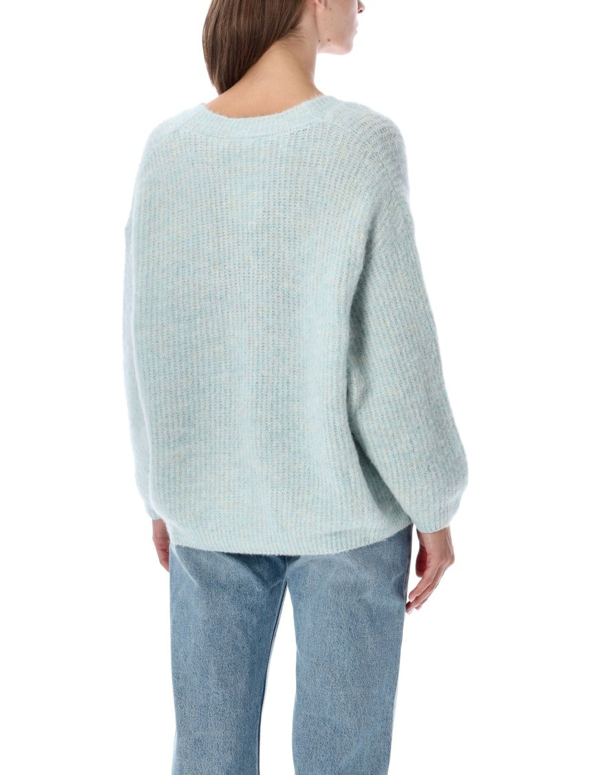 American Vintage East Fuzzy Knit V-Neck Cardigan