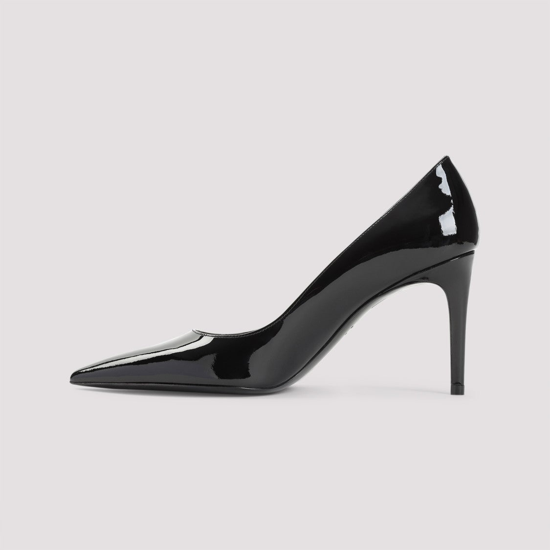 Stuart Weitzman Power 85 Black Patent Leather Pumps