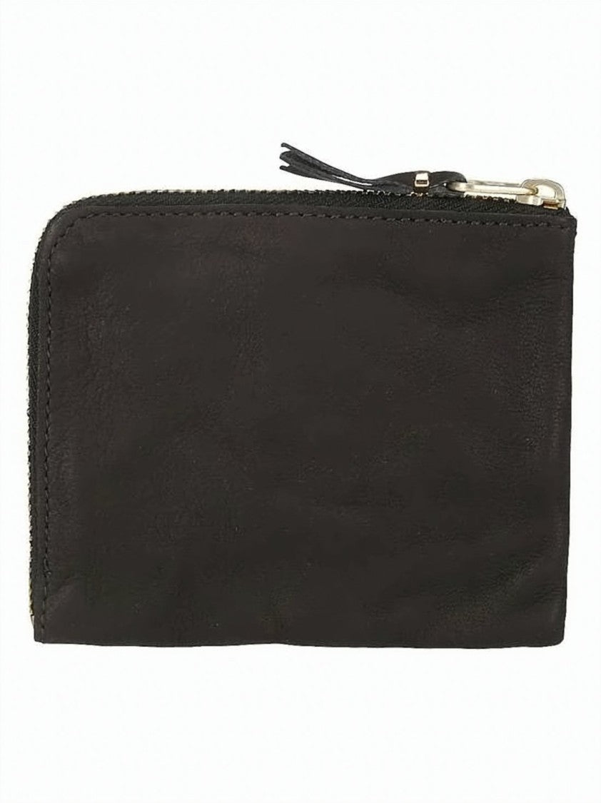 Comme Des Garçons Black Cow Leather Compact Card Wallet