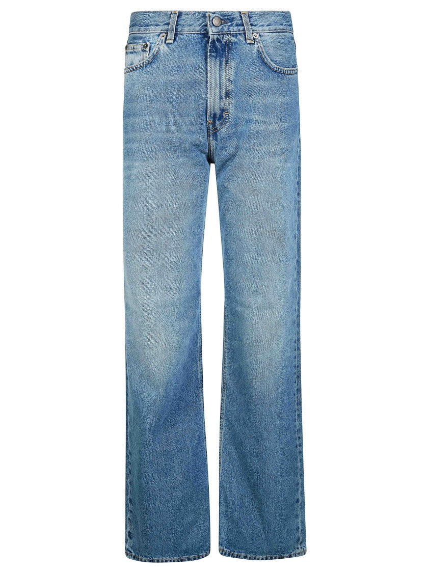 Haikure Light Blue Faded Straight-Leg Jeans