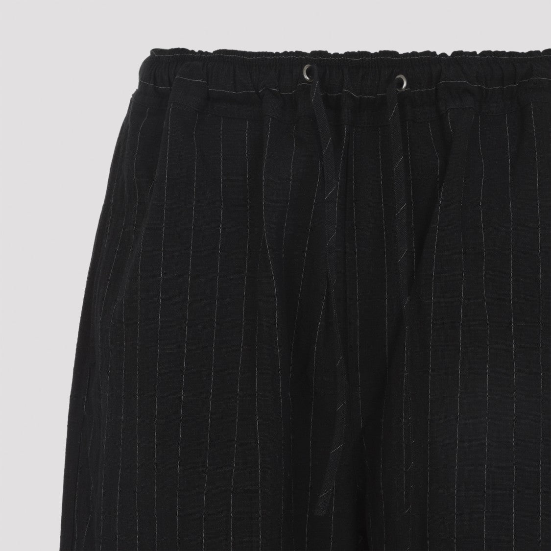 Studio Nicholson Sonny Black Cotton And Linen Pants