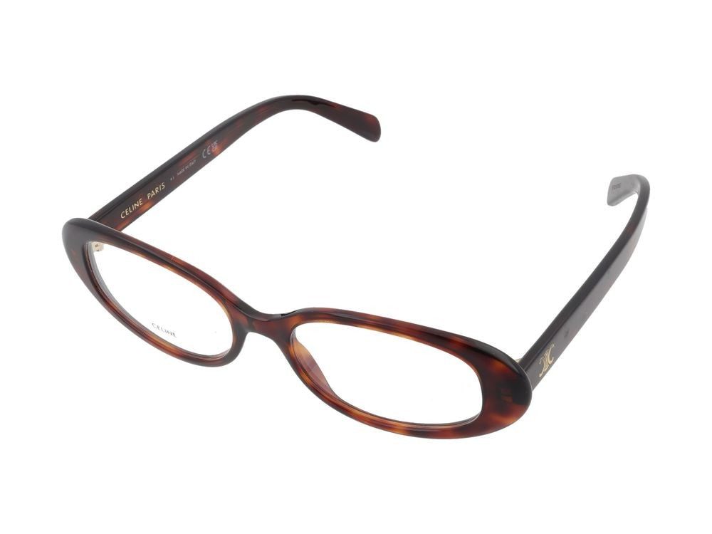 Celine Oval Tortoiseshell Gold Accent Eyeglasses