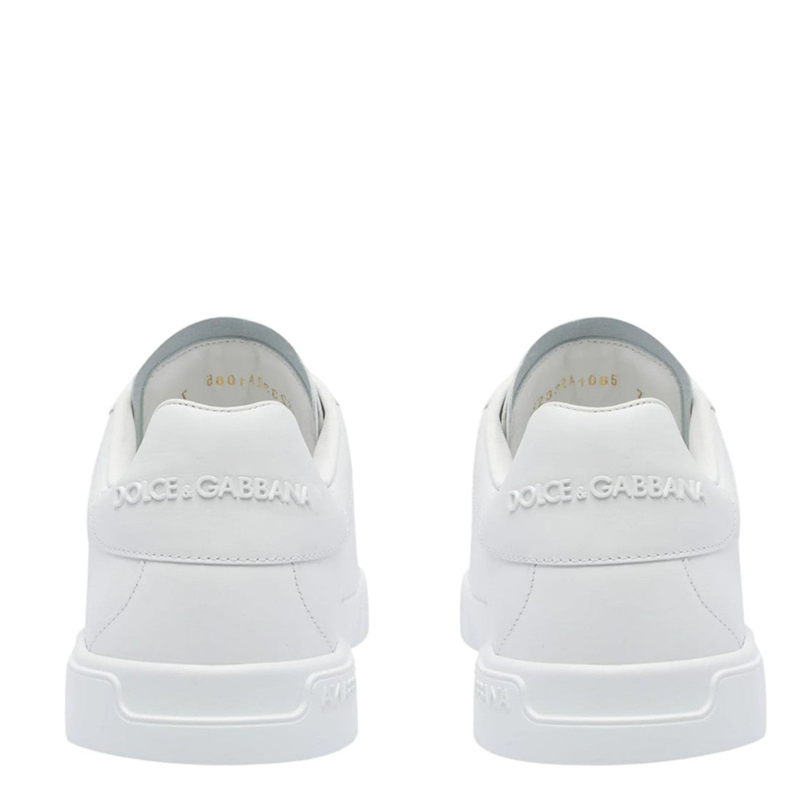 Dolce & Gabbana White Portofino Leather Lacing Sneakers