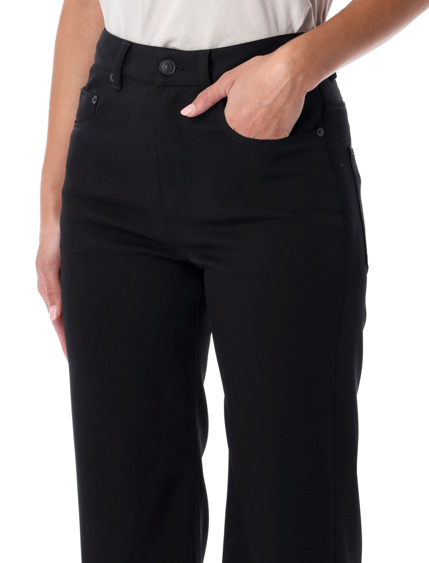 Balenciaga Black Straight Fit Tailored Wool Pants