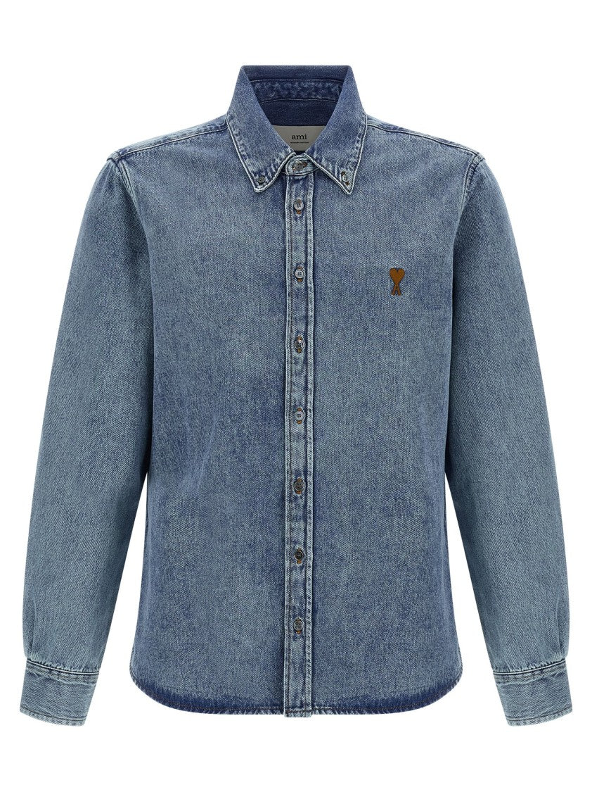 Ami Cotton Denim Shirt