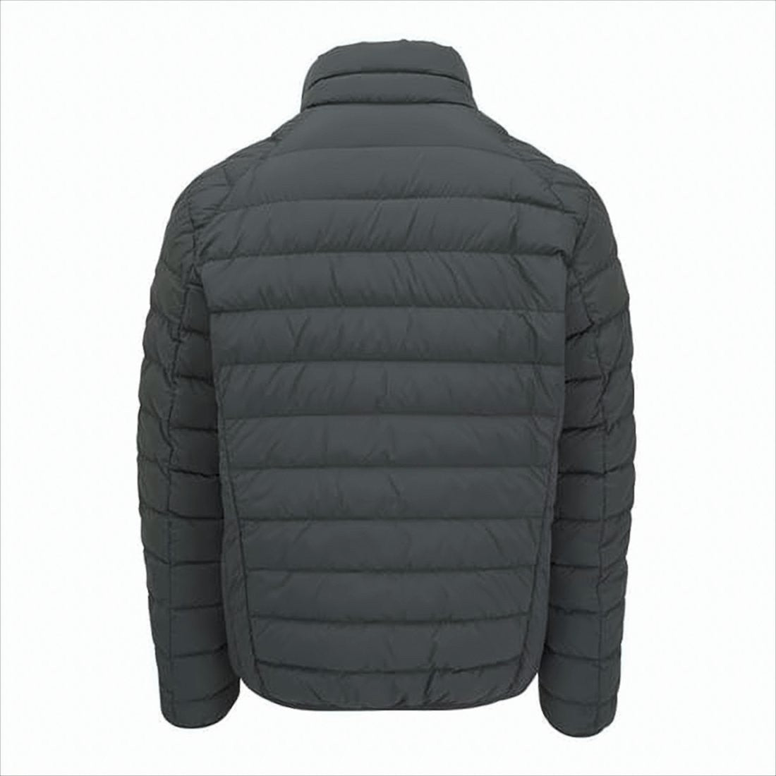 Parajumpers Quilted Grey Padded Jacket With Distinctive Yellow Strap Detail