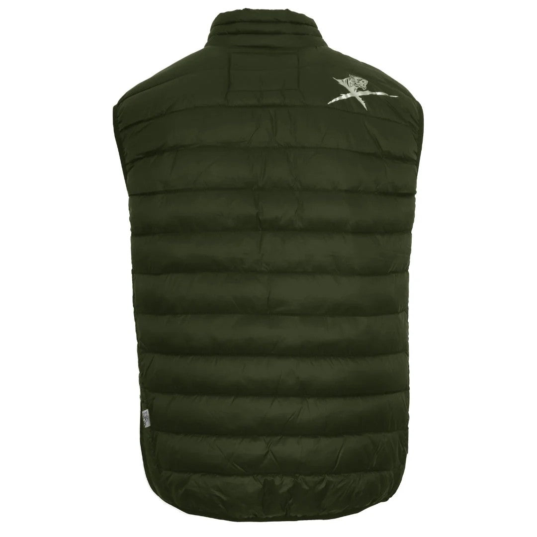 Plein Sport Quilted Sleeveless Down Vest With High Collar