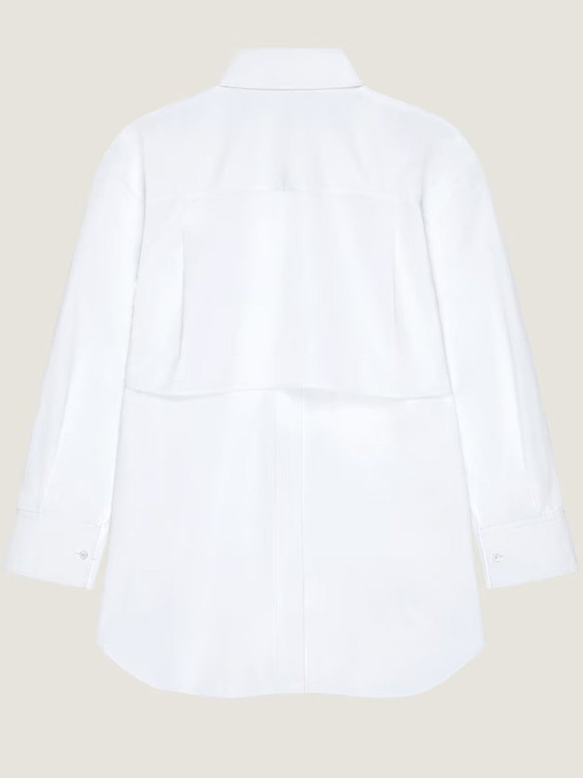 Givenchy Wrapped White Long Sleeve Cotton Shirt