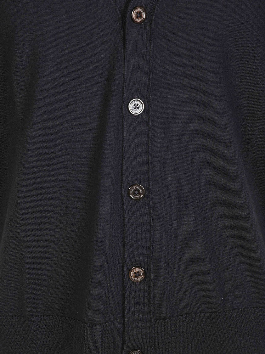 Paolo Pecora V-Neck Button-Down Knit Vest