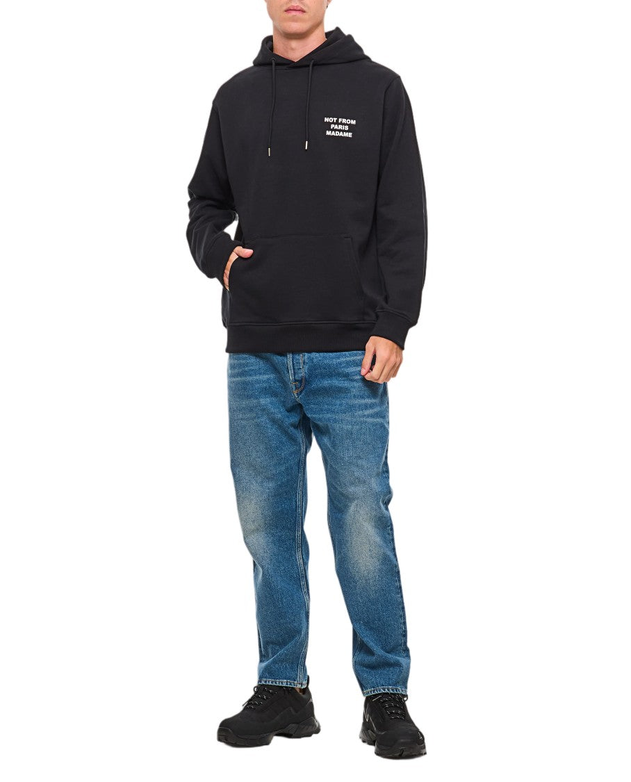 Drôle De Monsieur Cotton Hoodie With Adjustable Drawstring And Embroidered Logo