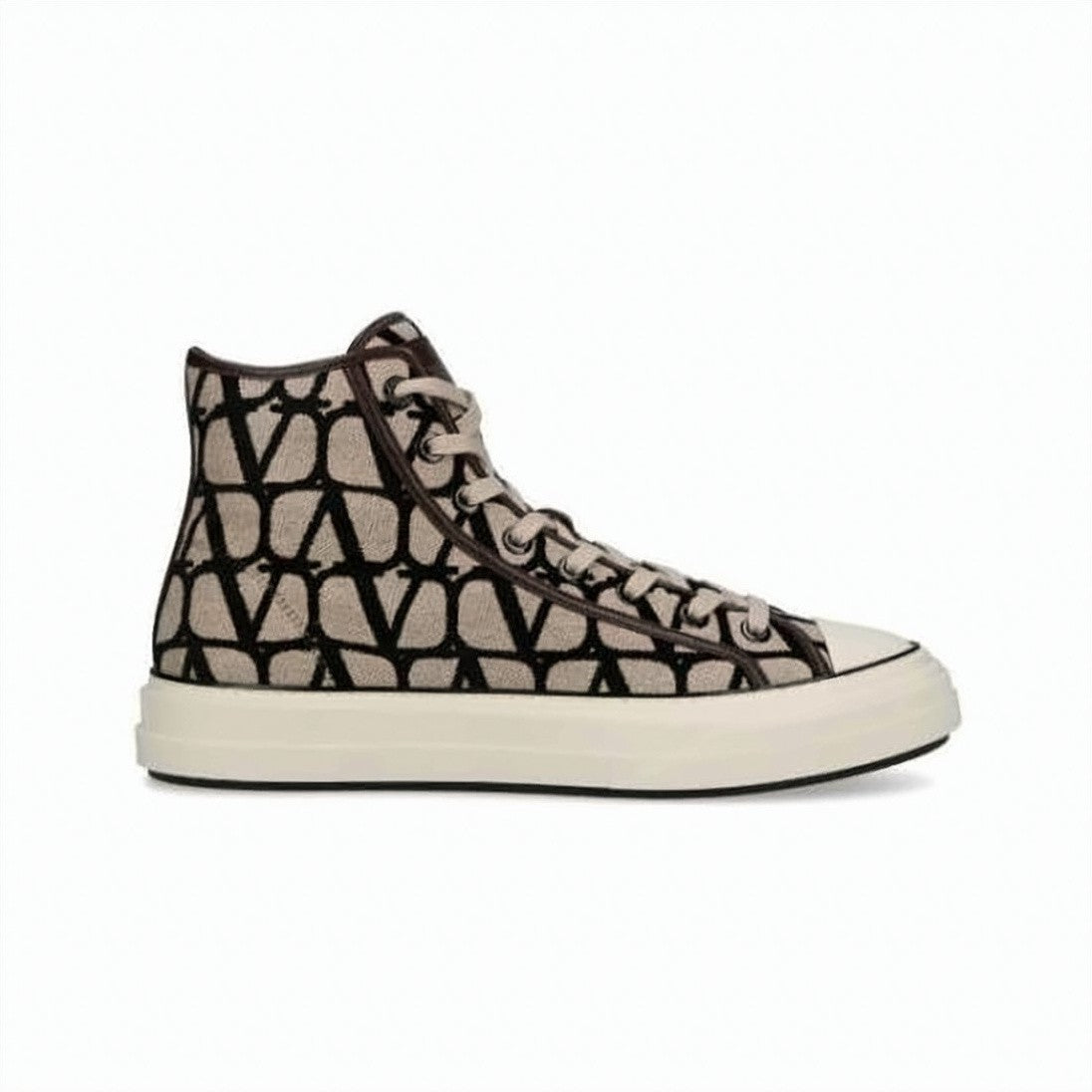 Valentino Garavani High-Top Sneakers With Monogram Pattern