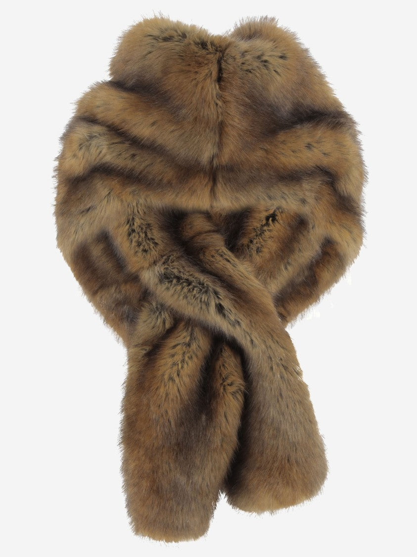 Niccolò Pasqualetti Faux Fur Foulard With Slit Design And Plush Texture