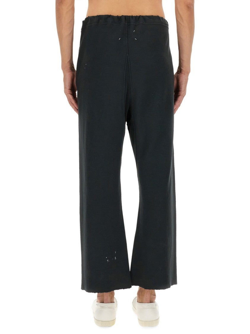 Maison Margiela Relaxed-Fit Cotton Pants With Distressed Hem