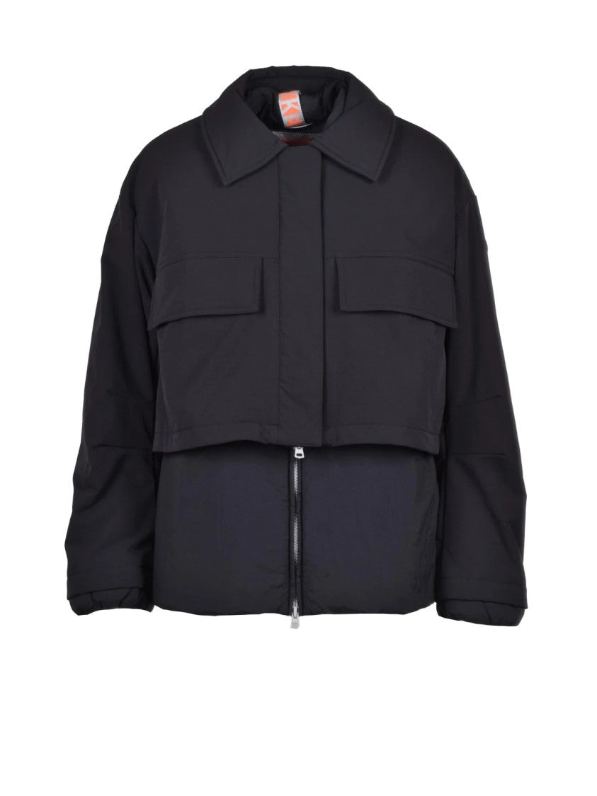 Dekker Black Padded Polyamide-Blend Coat