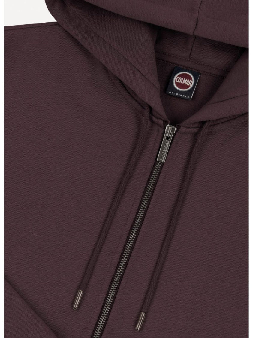 Colmar Burgundy Minimalist Zip-Up Hoodie