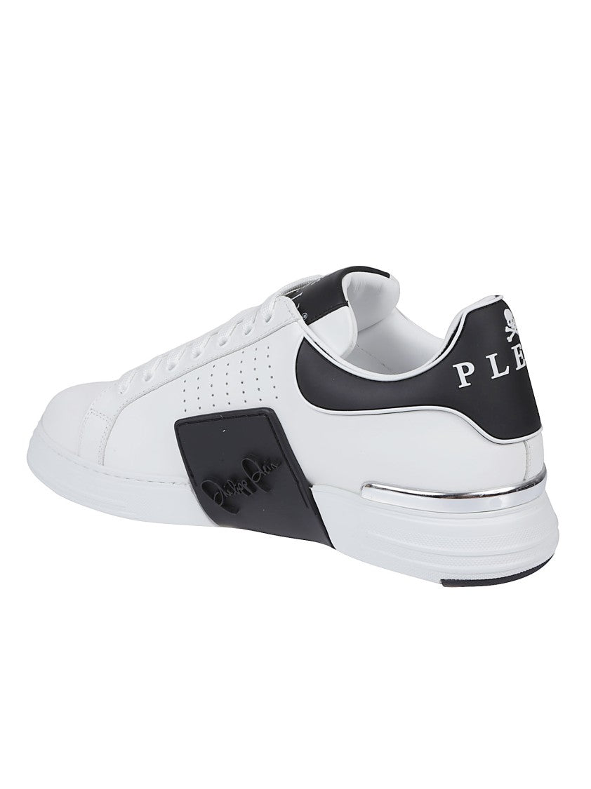 Philipp Plein Hexagon Low Top Cow Leather Sneakers