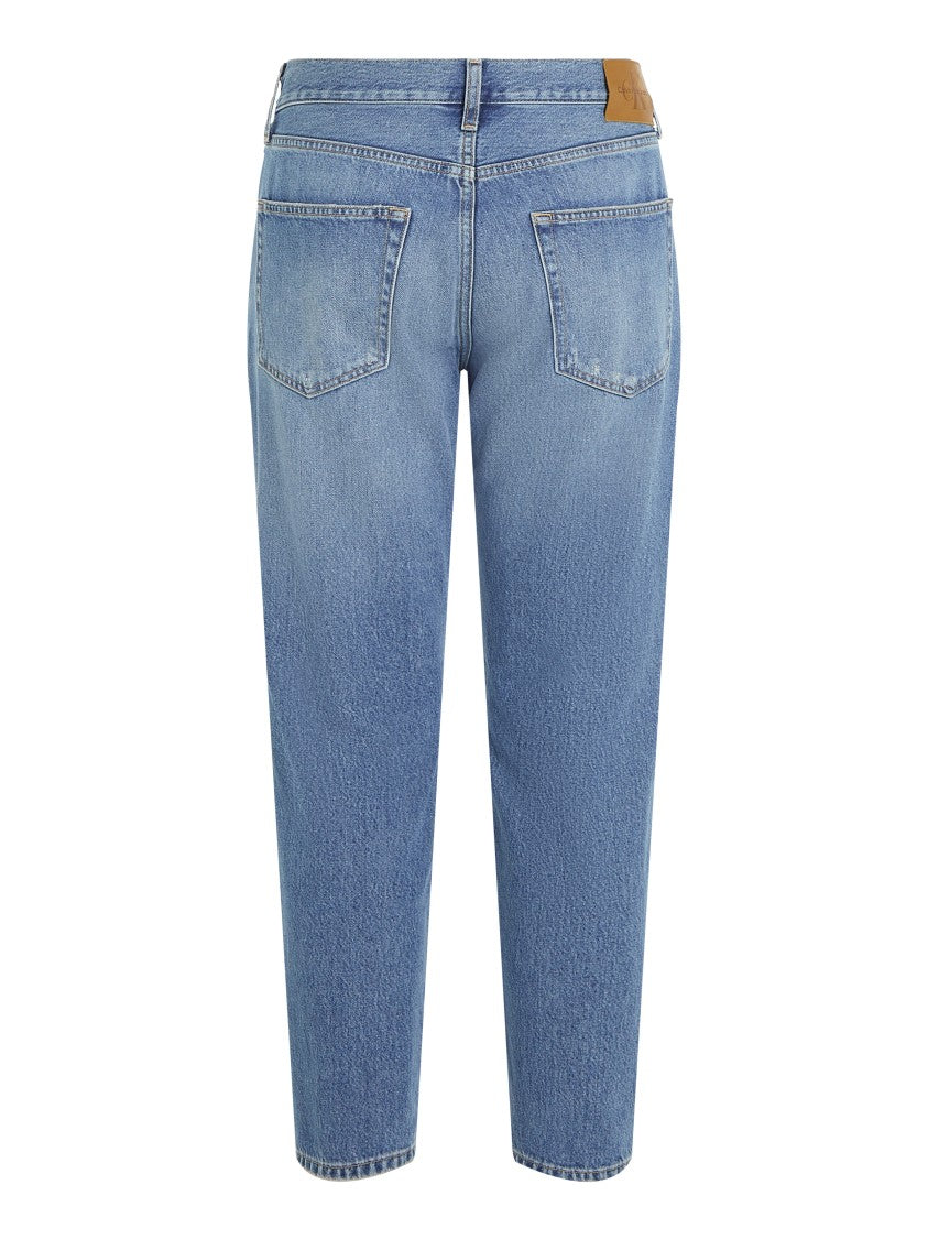 Calvin Klein High-Waisted Relaxed Fit Cotton Denim Jeans
