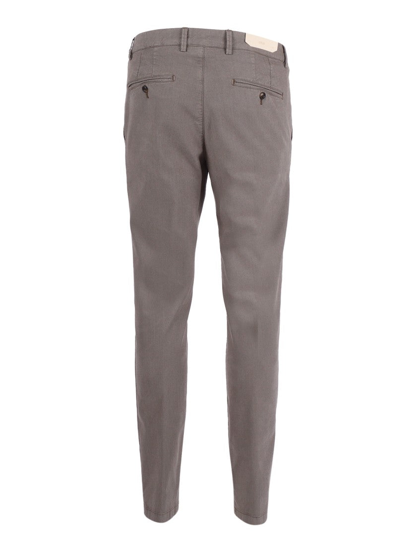 Briglia Slim Fit Tapered Textured Straight-Leg Pants