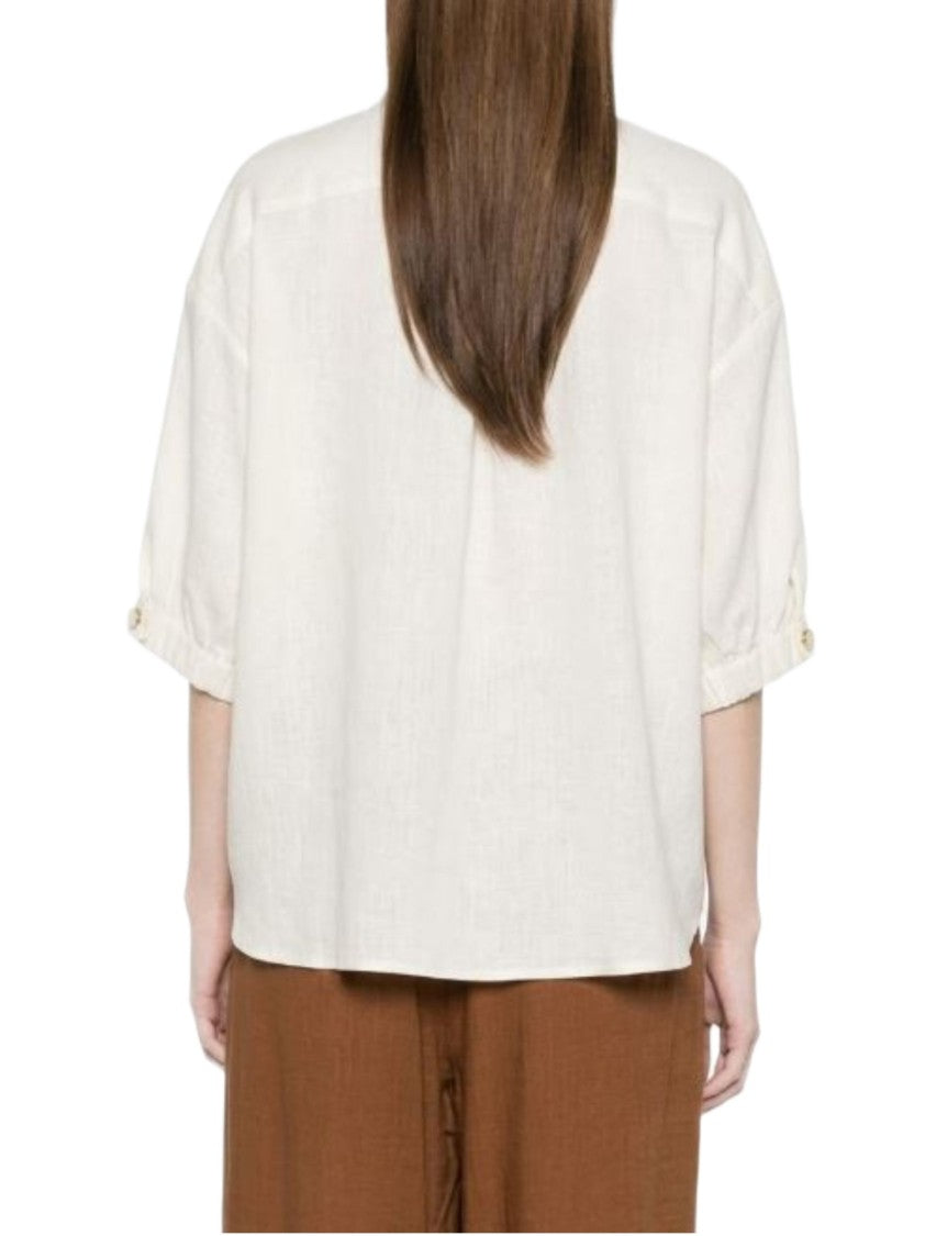 Herno Lightweight White Shirt With Classic Collar And Relaxed Fit
