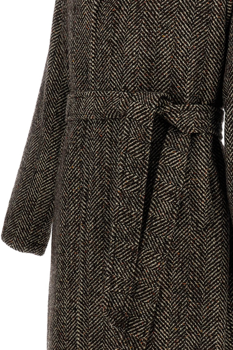 Tagliatore Multicolor Salomon Herringbone Wool-Blend Coat