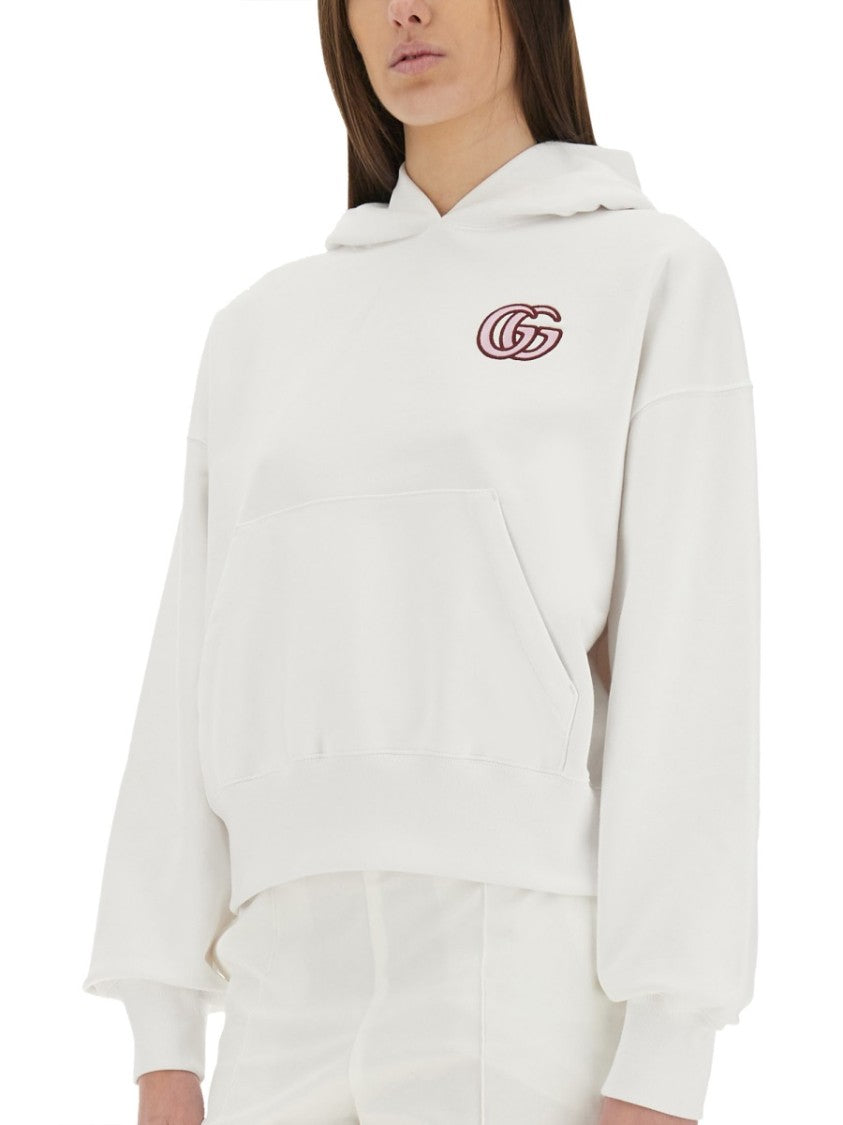 Gucci Regular Fit Cotton Sweatshirt With Intricate Embroidery