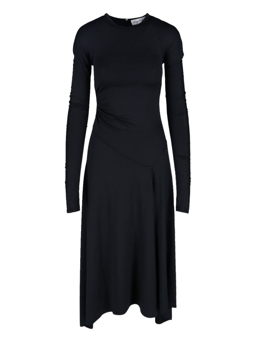 victoria beckham asymmetric dress Victoria Beckham Twist Midi Dress In Oregano