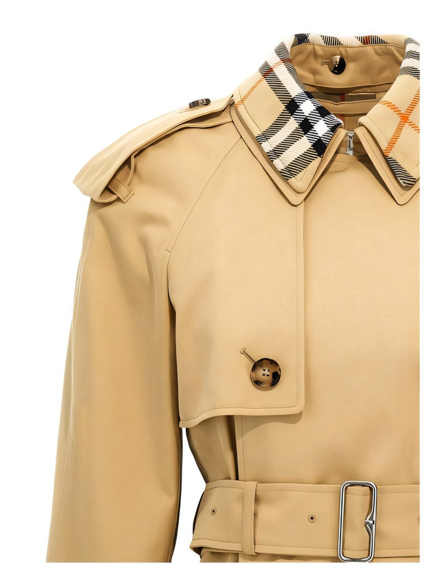Burberry Double-Breasted Trench Coat With Belted Waist