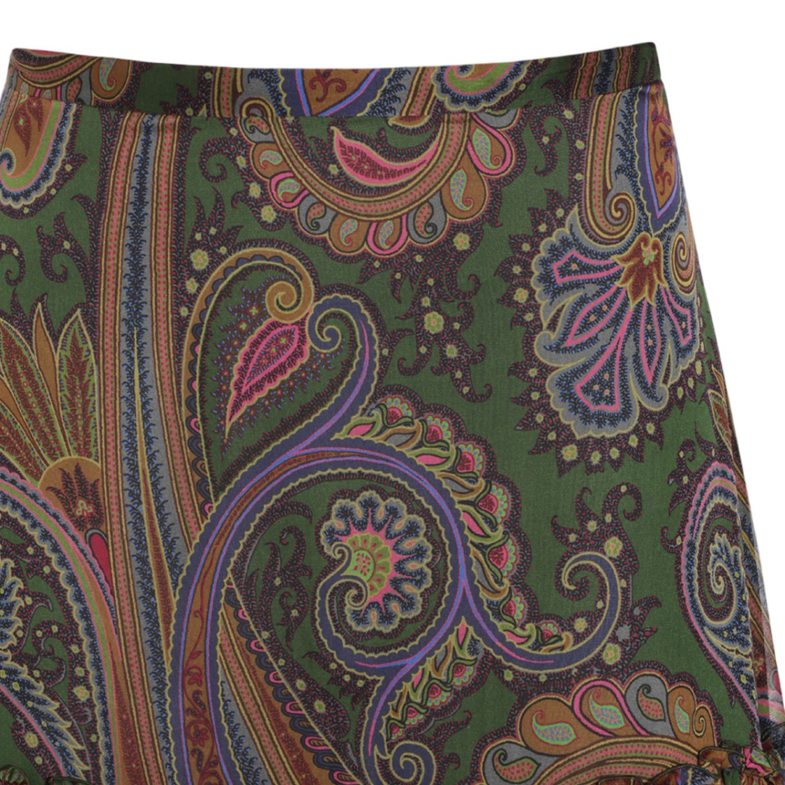 Etro Tiered Rich Paisley Maxi Skirt
