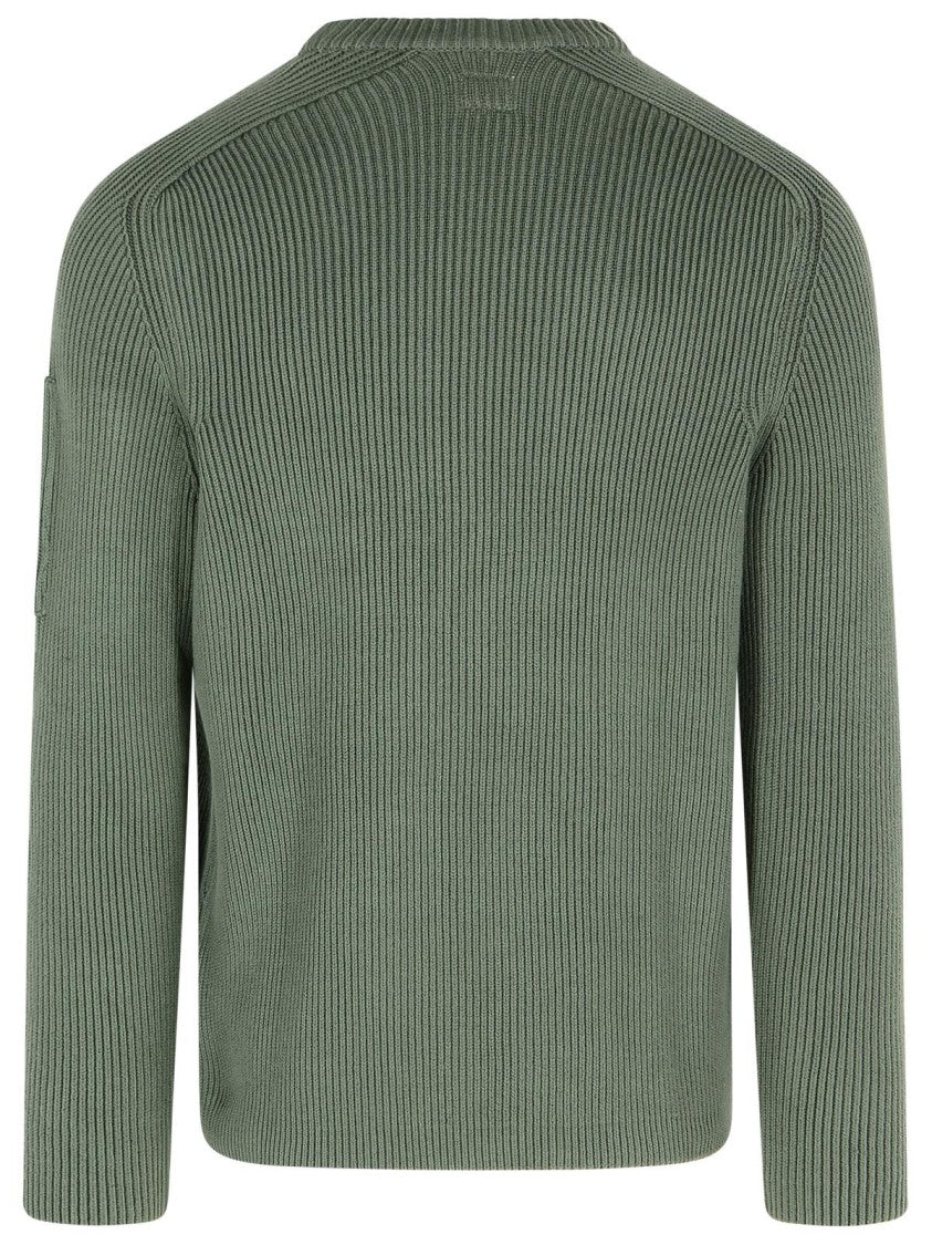 C.P. Company Full Rib' Grey Cotton Blend Sweater