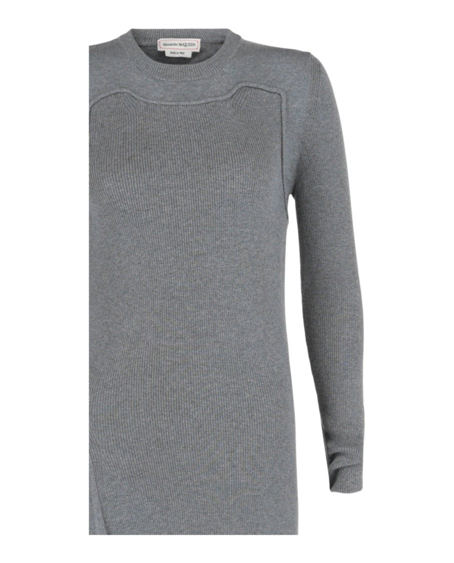 Alexander Mcqueen Long Sleeve Jersey Knit Dress