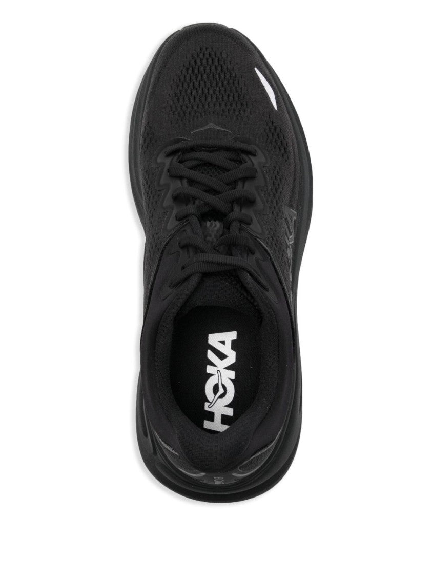Hoka Black Reflective Cushioned Sneakers