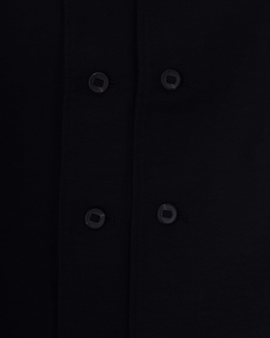 Y-3 Wide-Cut Draped Black Jacket With Contemporary Silhouette