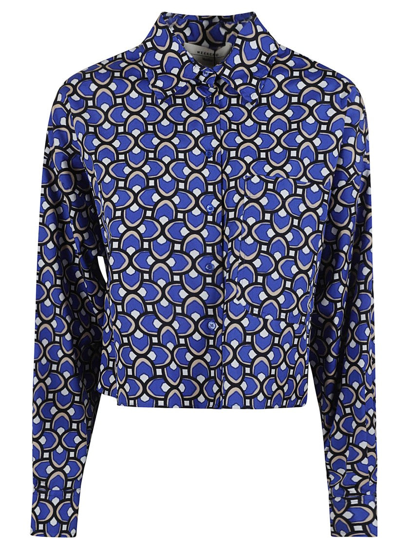 Max Mara Geometric Print Cotton Shirt
