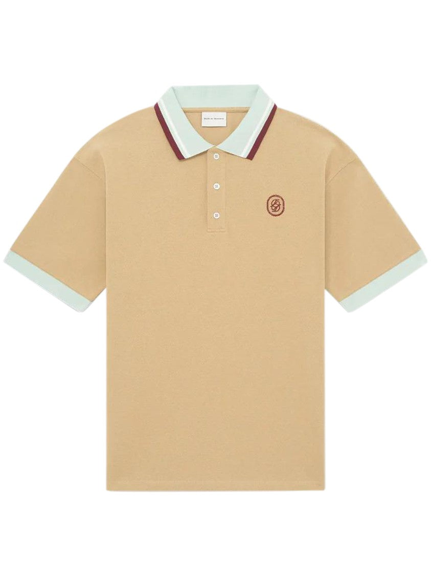 Drôle De Monsieur Beige Polo Shirt With Classic Collar