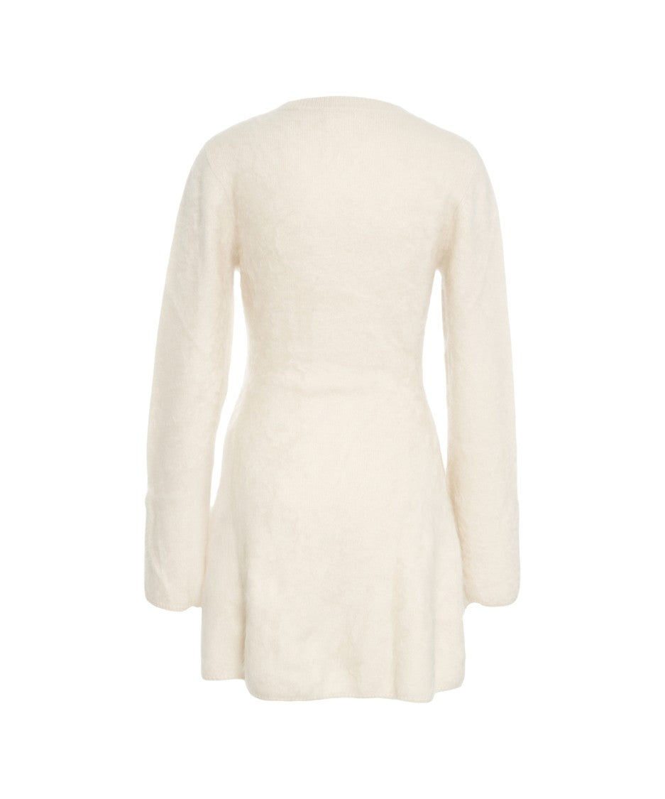 Soft Goat Mini Dress In Brushed Cashmere