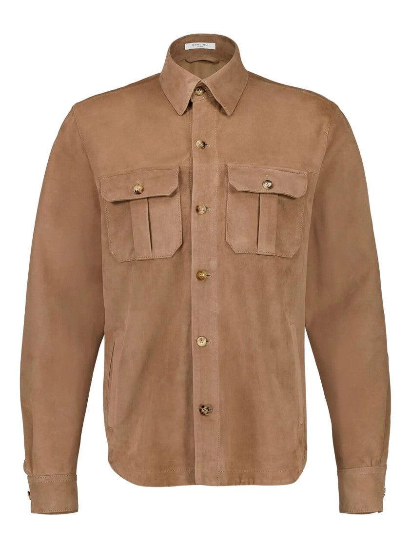 Boglioli Suede Leather Classic Collar Jacket