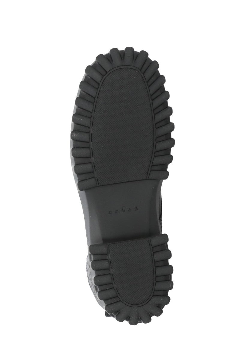 Hogan Black H700 Side-Zip Leather Boots