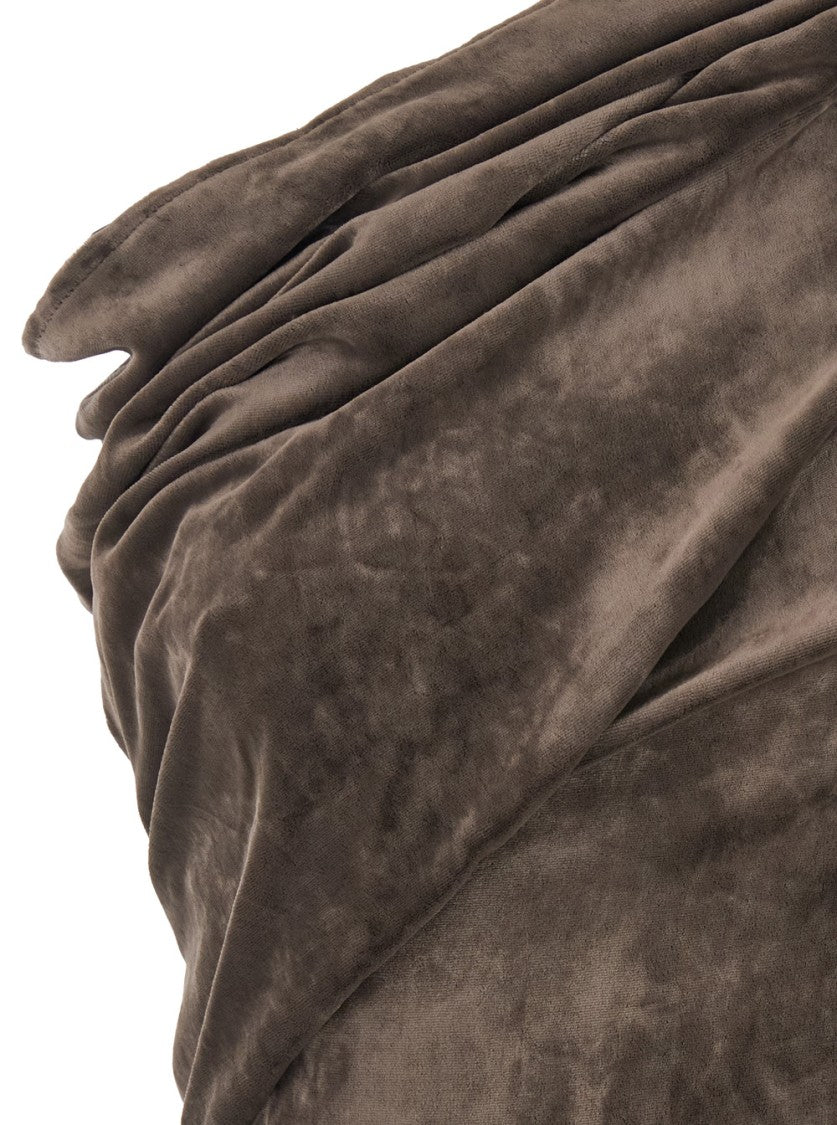 Rick Owens Athena Arrowhead' Brown Asymmetric Long Dress