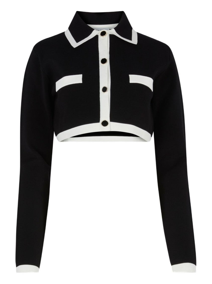 Nina Ricci Black Cotton Cropped Sweater
