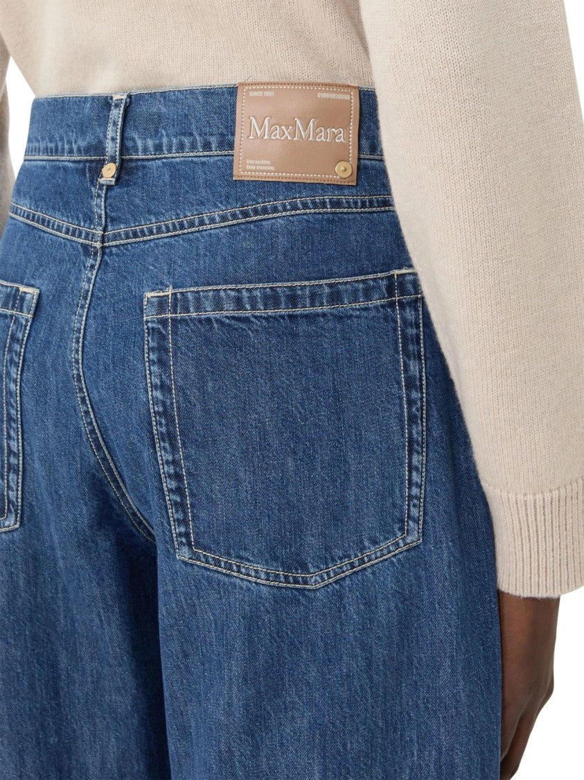 Max Mara Relaxed Fit Denim Pants With Classic Five-Pocket Styling