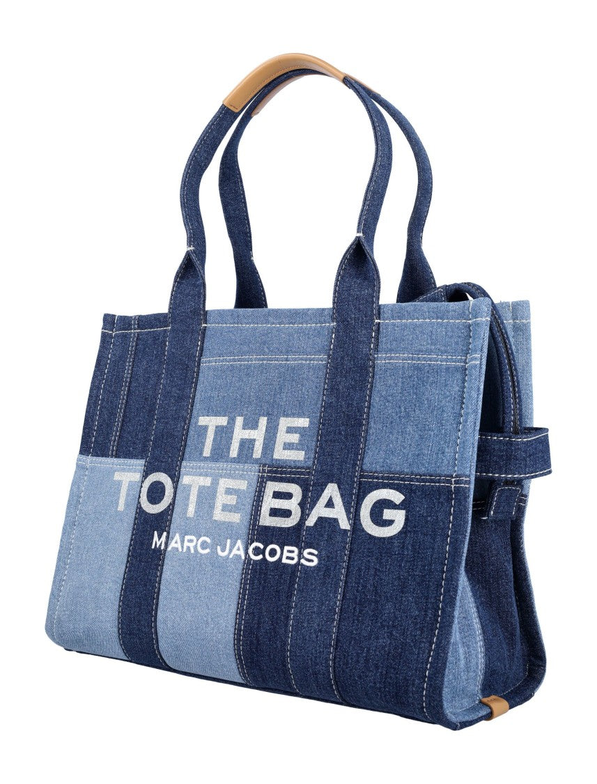 Marc Jacobs Denim Patchwork Large Tote Bag