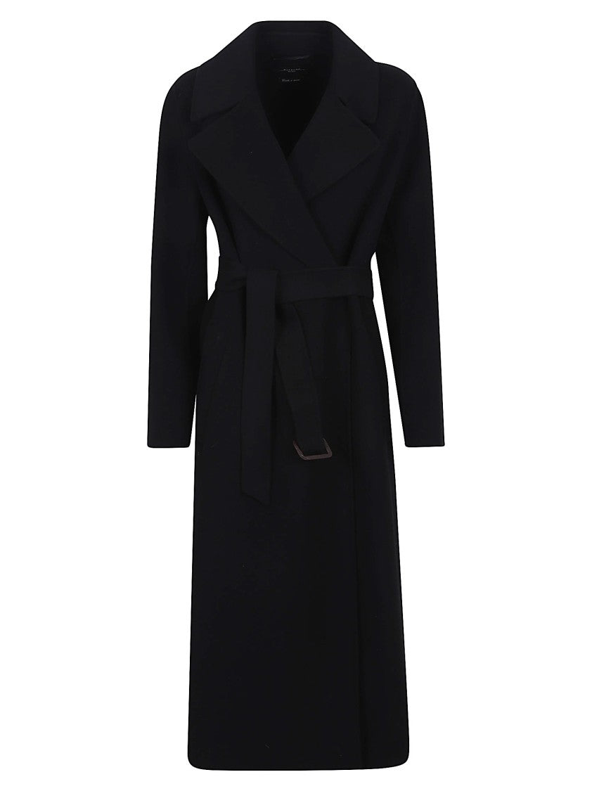 Max Mara Belted Midi-Length Pure Virgin Wool Coat
