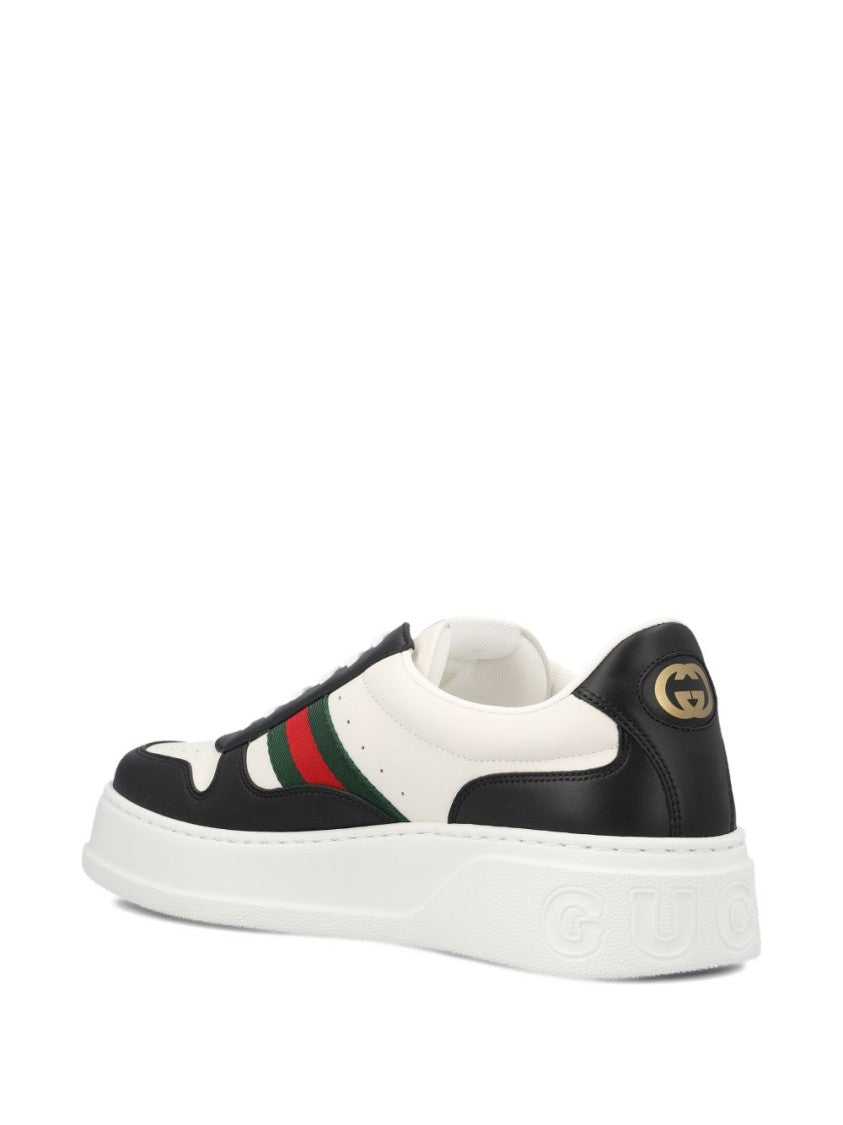 Gucci Signature Lace-Up Flat Shoes With Green