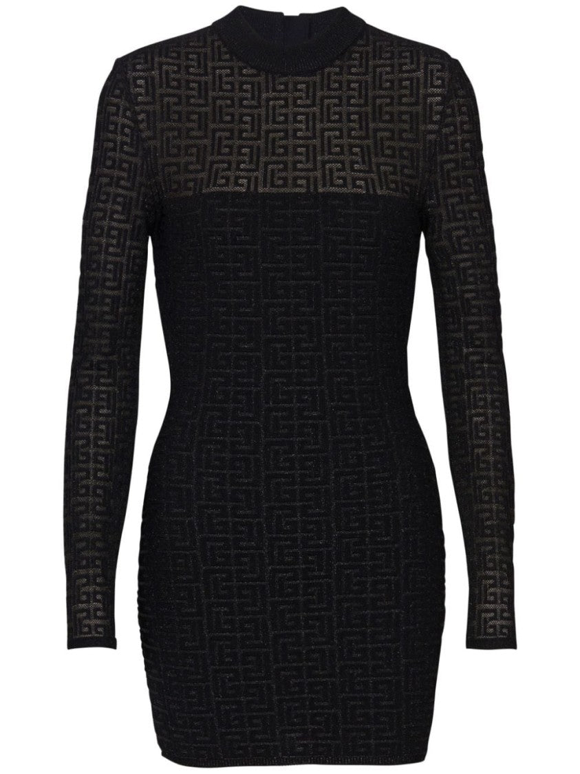 Balmain Thigh-Length Black Dress