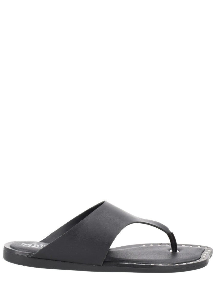 Ash Genius Leather Studded Thong Sandals