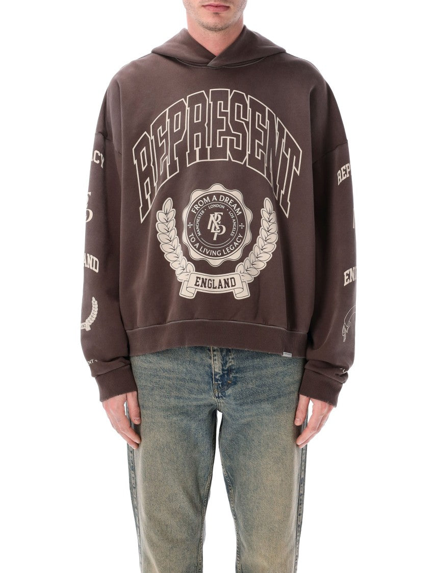 Represent Legacy Crest Graphic Cotton Hoodie