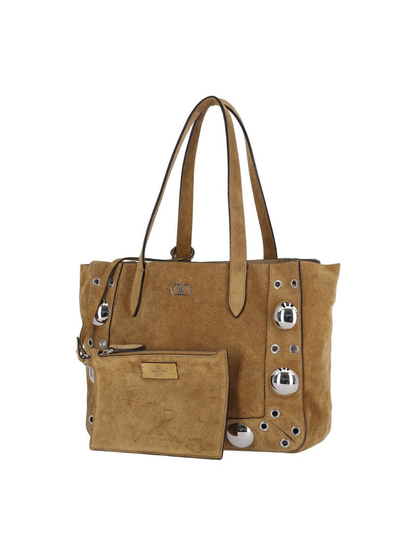 Valentino Garavani "Nellcôte" Small Tote Bag – Brown