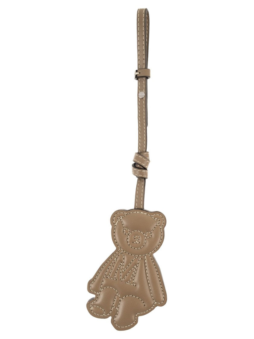 Max Mara Mxalacca - Leather Keyring With Bear Charm